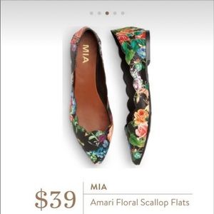 Mia Floral Scalloped Flats